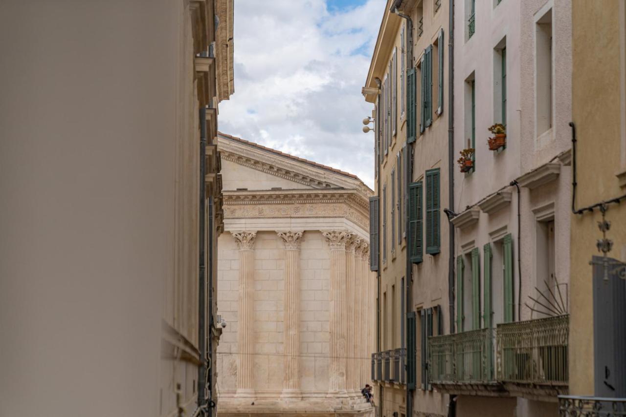 L'Elegance De La Pierre Au Pied De La Maison Carree - Une Nuit A Νιμ Εξωτερικό φωτογραφία